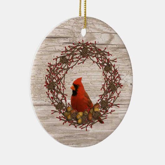 Kardinaal Wreath Ornament (Rechts)