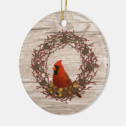 Kardinaal Wreath Ornament (Links)