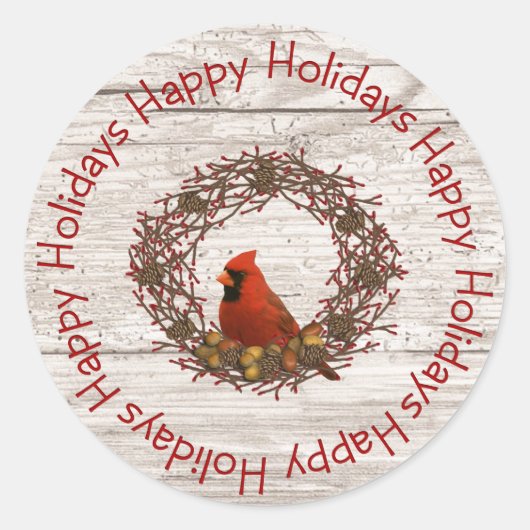 Kardinaal Wreath Sticker (Voorkant)