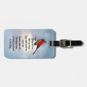 Kardinaal "Zo geliefd" gedicht Bagagelabel (Voorkant horizontaal)