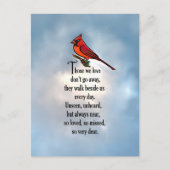 Kardinaal "zo geliefd" gedicht briefkaart (Voorkant)