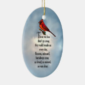 Kardinaal "Zo geliefd" gedicht Keramisch Ornament (Rechts)