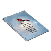 Kardinaal "Zo geliefd" gedicht Notitieboek (Rechterzijde)