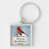 Kardinaal "Zo geliefd" gedicht Sleutelhanger (Voorkant)