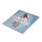 Kardinaal "Zo geliefd" gedicht Tegeltje (Zijkant)