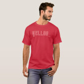 Kardinaalkleurige T-Shirt met Aangepaste Tekst voo (Voorkant volledig)