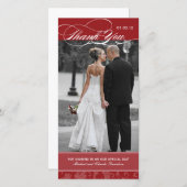 Kardinaalrode Bedank Foto Kaart (4x8) (Voorkant / Achterkant)