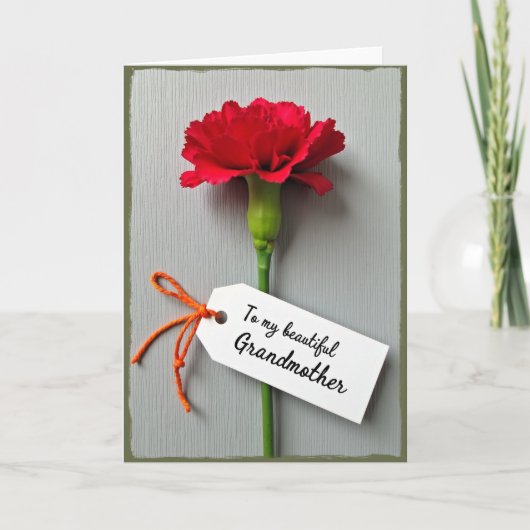 Kardinaalrode Bloesem Zoete Moederdag Kaart (Voorkant)