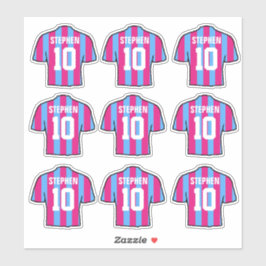 Kardinaalrode en Blauwe Voetbalshirts Sticker