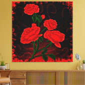 Kardinaalrode Fluwelen Dromen Canvas Afdruk (Insitu (Woonkamer))