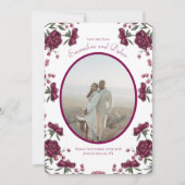 Kardinaalrode Roos Bruiloft Save the Date Kaart (Voorkant)