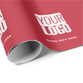 kardinaalrood - aangepast logo cadeaupapier (Rol Hoek)