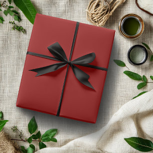 Kardinaalrood Effen Kleur   Klassiek   Elegant   C Cadeaupapier