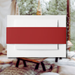 Kardinaalrood Effen Kleur | Klassiek | Elegant Uitnodigingen Wikkel