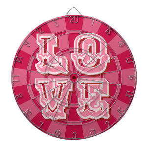 Kardinaalrood en Roze Vintage LIEFDE Valentijnsdag Dartbord
