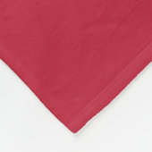 Kardinaalrood met monogram fleece deken (Hoek)