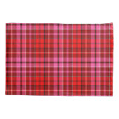 Kardinaalrood Roze Geruite Tartan Design  Kussensloop (Achterkant)