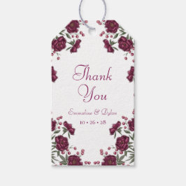 Kardinaalroze Huwelijk Cadeaulabel