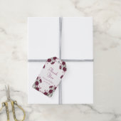 Kardinaalroze Huwelijk Cadeaulabel (Met Touw)