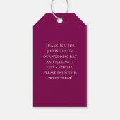 Kardinaalroze Huwelijk Cadeaulabel (Achterkant)