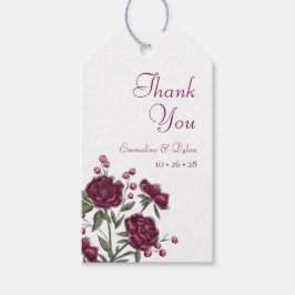Kardinaalroze Huwelijk Cadeaulabel