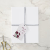 Kardinaalroze Huwelijk Cadeaulabel (Met Touw)