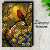 Kardinaals Maan Droom Decoupage Tissuepapier