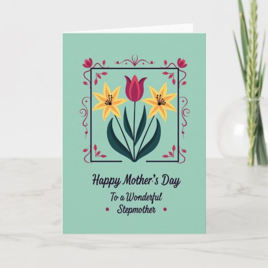 Kardinaals Tulp Stiefmoeder Kaart (Voorkant)