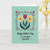 Kardinaals Tulp Stiefmoeder Kaart (Gele Bloem)