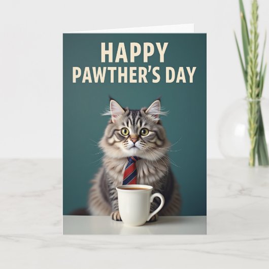 Kardinaalsrode stropdas vadersdag kaart (Voorkant)