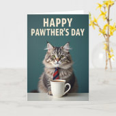 Kardinaalsrode stropdas vadersdag kaart (Gele Bloem)