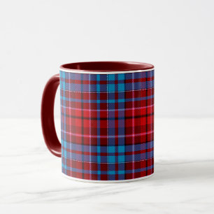Kardinaalsrood Blauw Rood Geruit Schotse Ruit Desi Mok