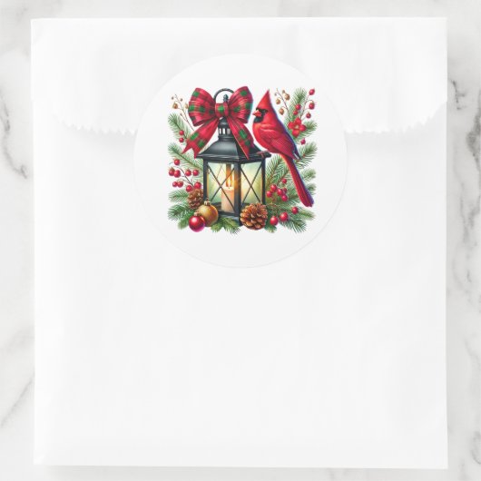 Kardinaalstickers Ronde Sticker (Tas)
