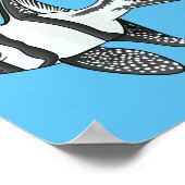 Kardinaalvis cartoon uit Banggai Poster (Hoek)