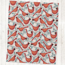 Kardinaalvogel Amerikaanse Dogwood Bloem Blokprint