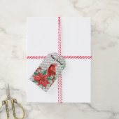 Kardinaalvogel in feestelijke stemming cadeaulabel (Met Touw)