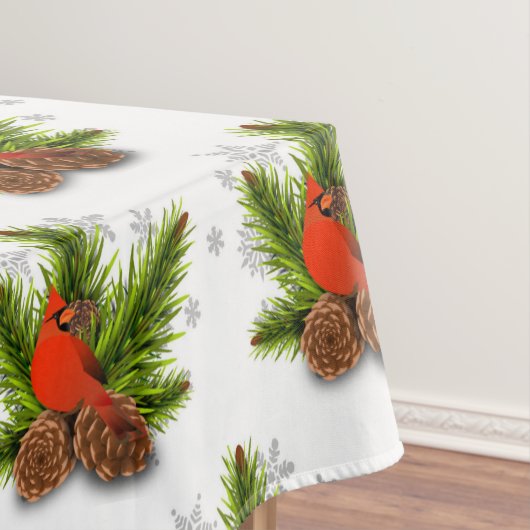 Kardinaalvogel kerstvakantie tafelkleed (Voorbeeld)