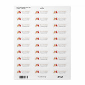 Kardinaalvogel Retouradres Etiket (Full Sheet)