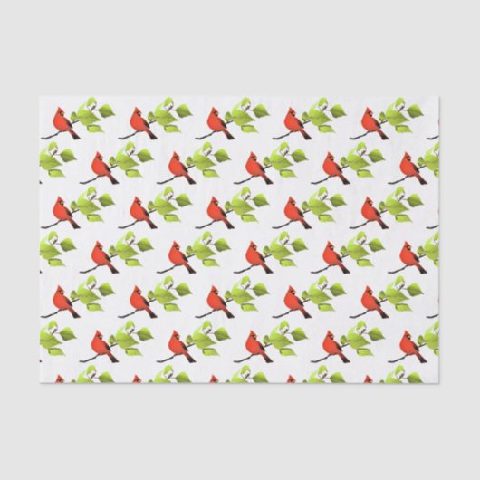 Kardinaalvogel Rood Tissuepapier (Voorkant)