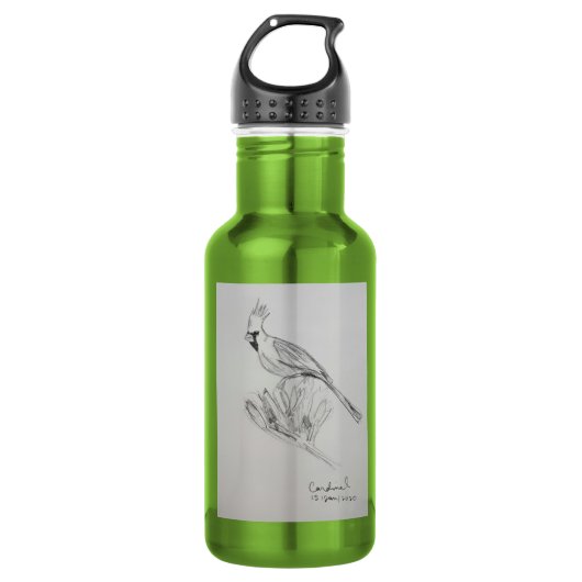 Kardinaalvogel waterfles (Voorkant)