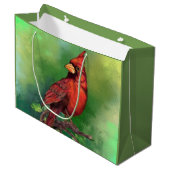 Kardinaalvogelcadeautas Groot Cadeauzakje (Voorkant Gekanteld)