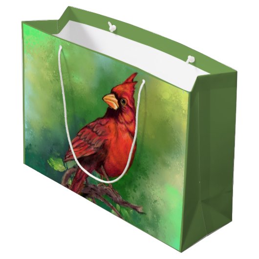 Kardinaalvogelcadeautas Groot Cadeauzakje (Achterkant Gekanteld)