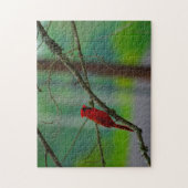 Kardinaalvogels. Legpuzzel (Verticaal)