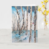 Kardinale bezoeken kaart (Gele Bloem)