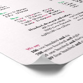 Kardinale cijfers in het Engels Poster (Hoek)