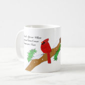 Kardinale engelen uit de hemel koffiemok (Voorkant links)