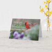 Kardinale foto Gelukkige verjaardag Kaart (Gele Bloem)