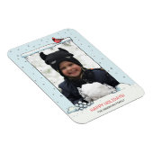 Kardinale kerstkaart, Cartoon Kardinale foto Magneet (Rechterzijde)