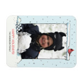 Kardinale kerstkaart, Cartoon Kardinale foto Magneet (Horizontaal)