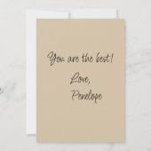  kardinale rode vogel op een filiaal Dank je Kaart (Achterkant)